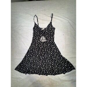 Garage Black and White Floral Dress Size XS